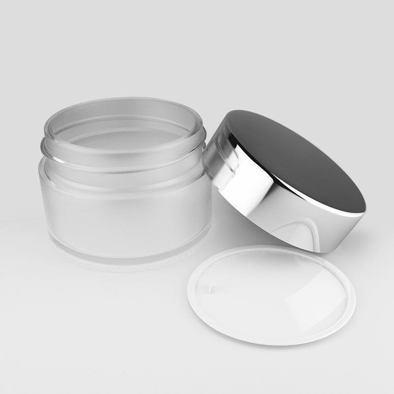frosted UV glass cream jar